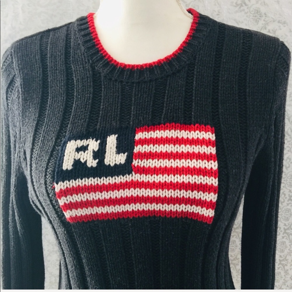 Ralph Lauren Initial Flag Knit Sweater - M